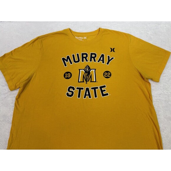 Murray State University Racers Hurley Brand Yellow Cotton Poly 50/50 T Shirt XL - Picture 1 of 4
